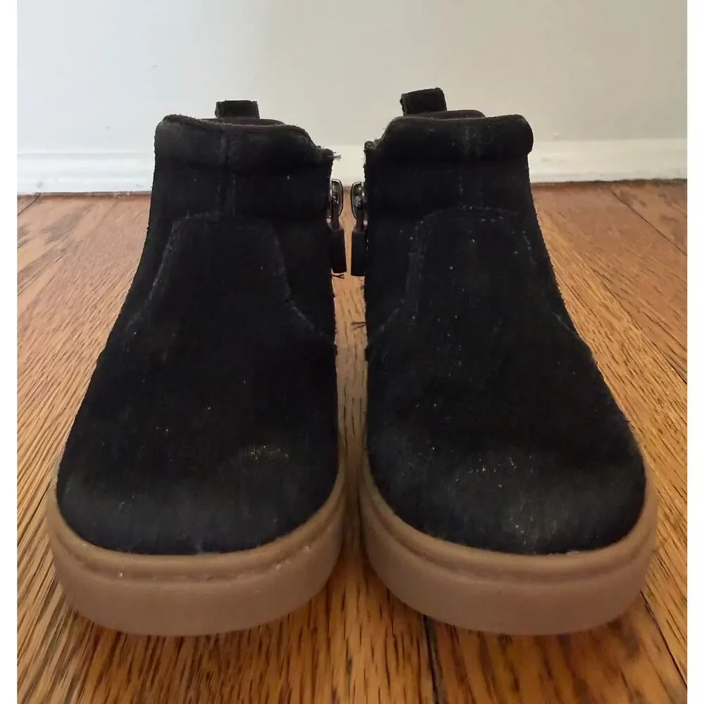 Ugg Boys' Black Suede Boots Size 8 Toddler